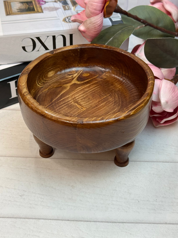 کاسه سه پایه چوبی